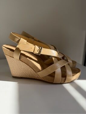 Aerosoles Tan Wedge Sandals